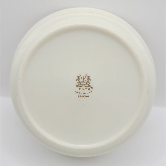 Lenox Moonspun Ivory Porcelain Fruit Cereal Bowl W/ Floral Lace Design Gold Trim - Picture 5 of 8